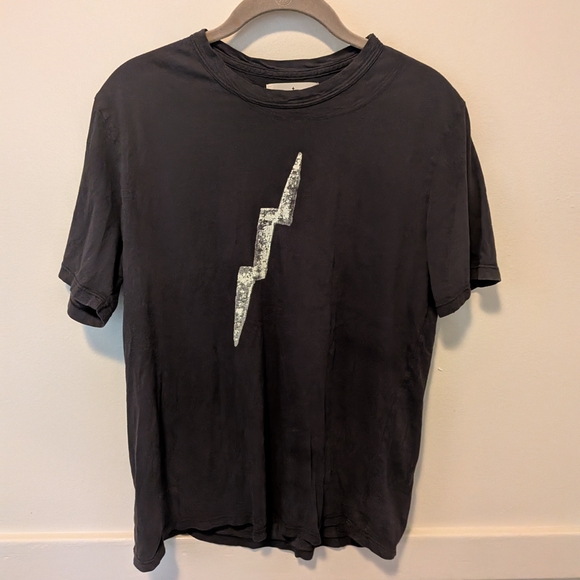 imogene + willie Charcoal Tee with Lightning Bolt - Picture 1 of 2